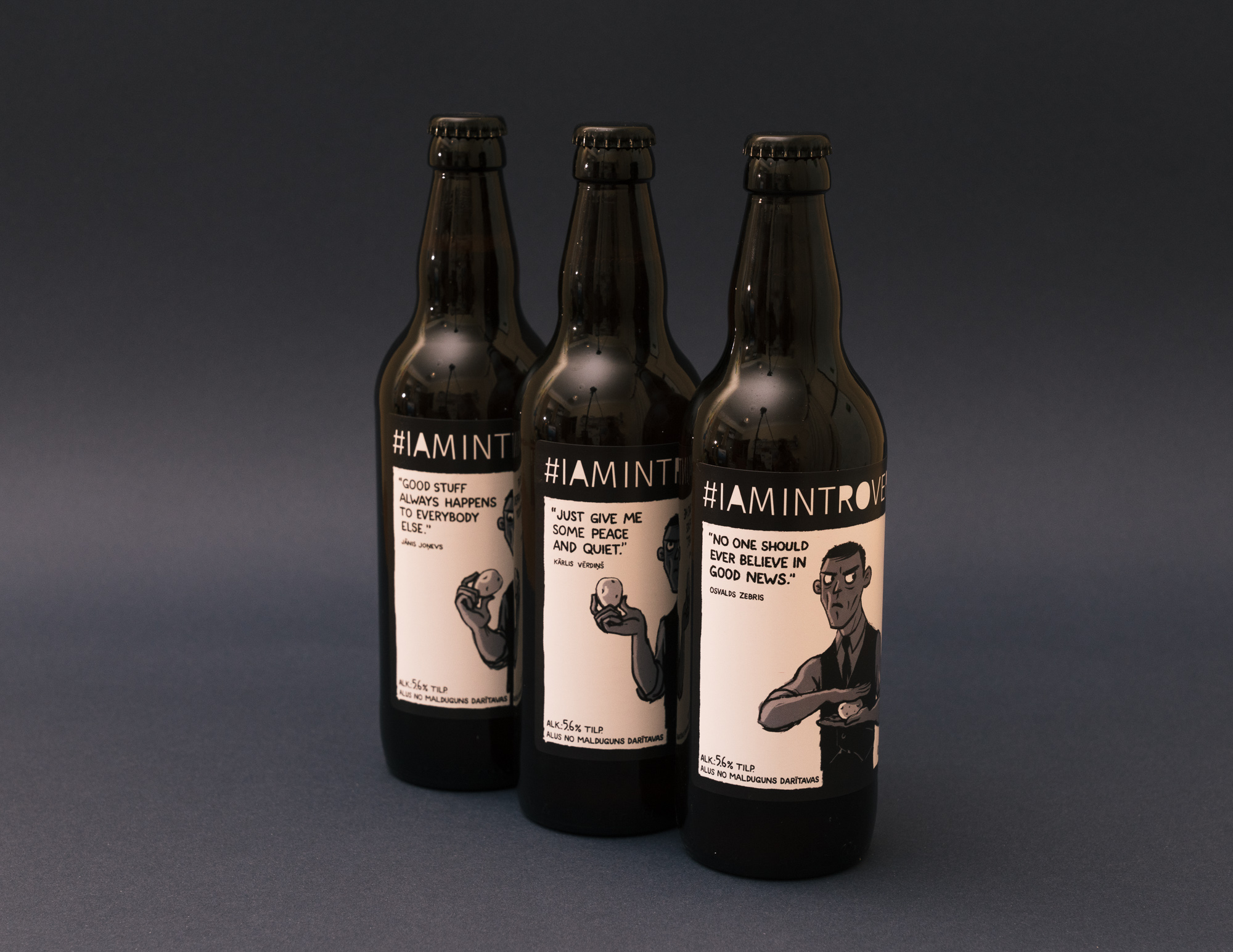 Latvian Literature platform, dedicated to exporting Latvian literature, has
joined up with “Malduguns” brewery and released a range of #iamintrovert
beers which contain one of Latvia's most loved food items – potato.
#iamintrovert be