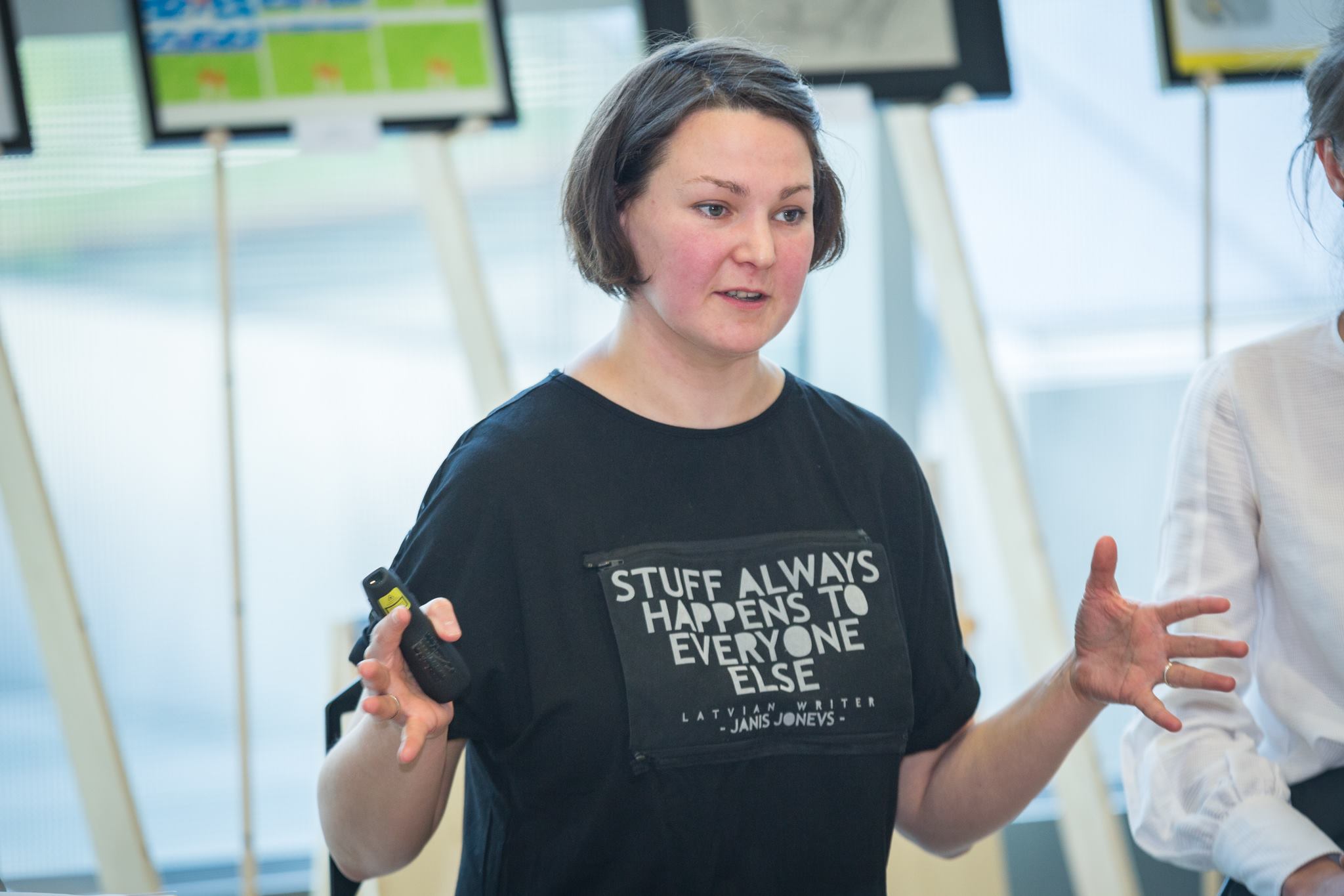 Monday, 29th April, at the Friends Room, the National Library of Latvia, the
“Latvian Literature” platform hosted a press conference “Is there Life
after London?” attended by the Minister of Culture of Latvia, Dace Melbārde,
direct